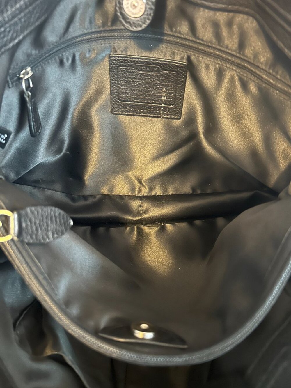 Vintage Coach Penelope Black Pebbled Leather Shoulder Bag - Picture 10 of 14